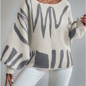 Neeno
Graphic Pattern Lantern Sleeve Sweater M/L